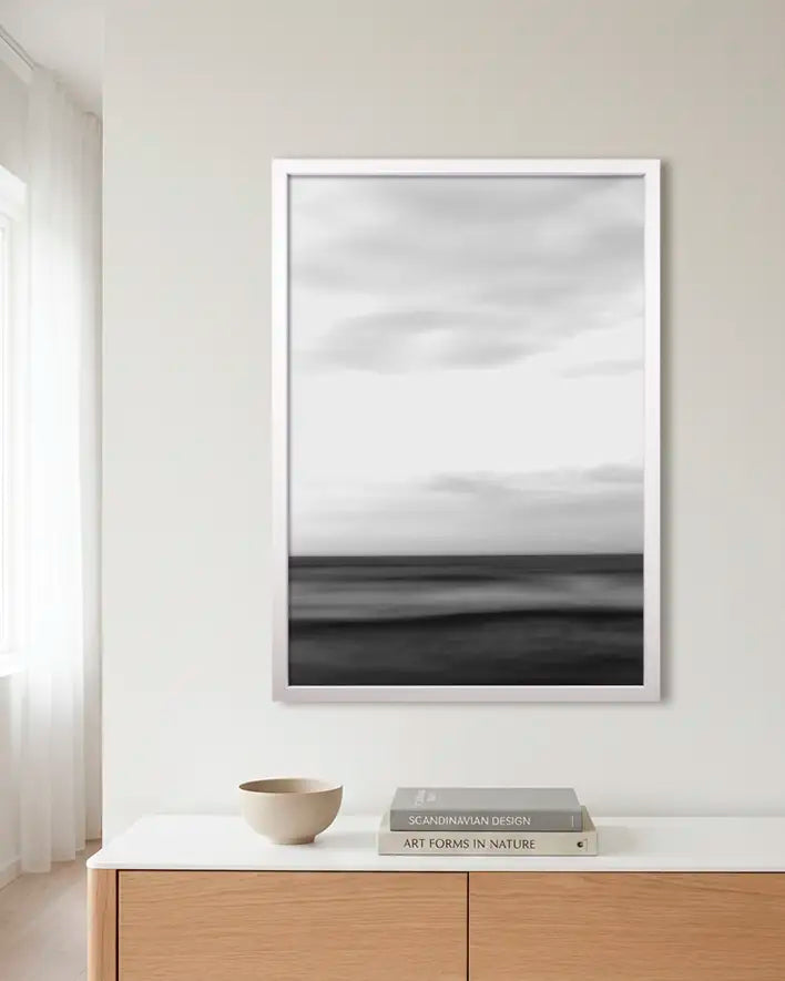 Abstrakte Wellen in Schwarz-Weiß