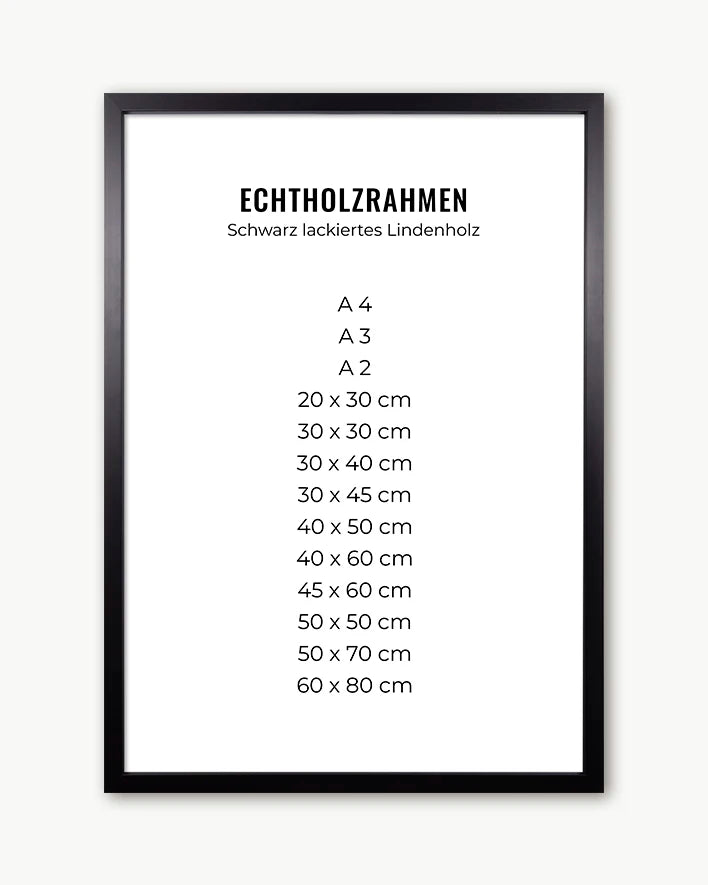 Bilderrahmen | Echtholz | schwarz