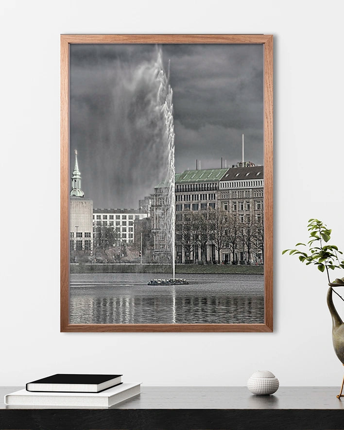 Hamburg Binnenalster mit Fontäne