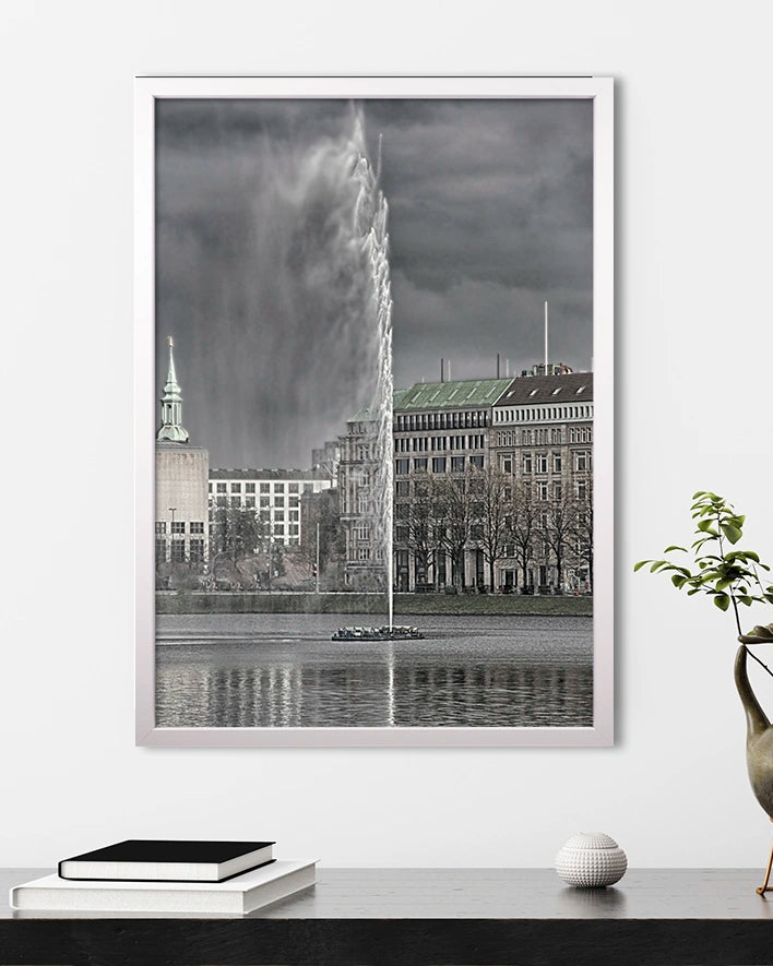 Hamburg Binnenalster mit Fontäne