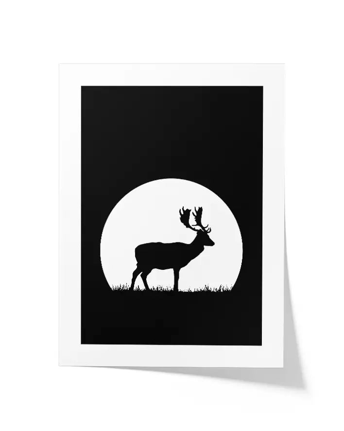 Elch Schwarz-Weiß