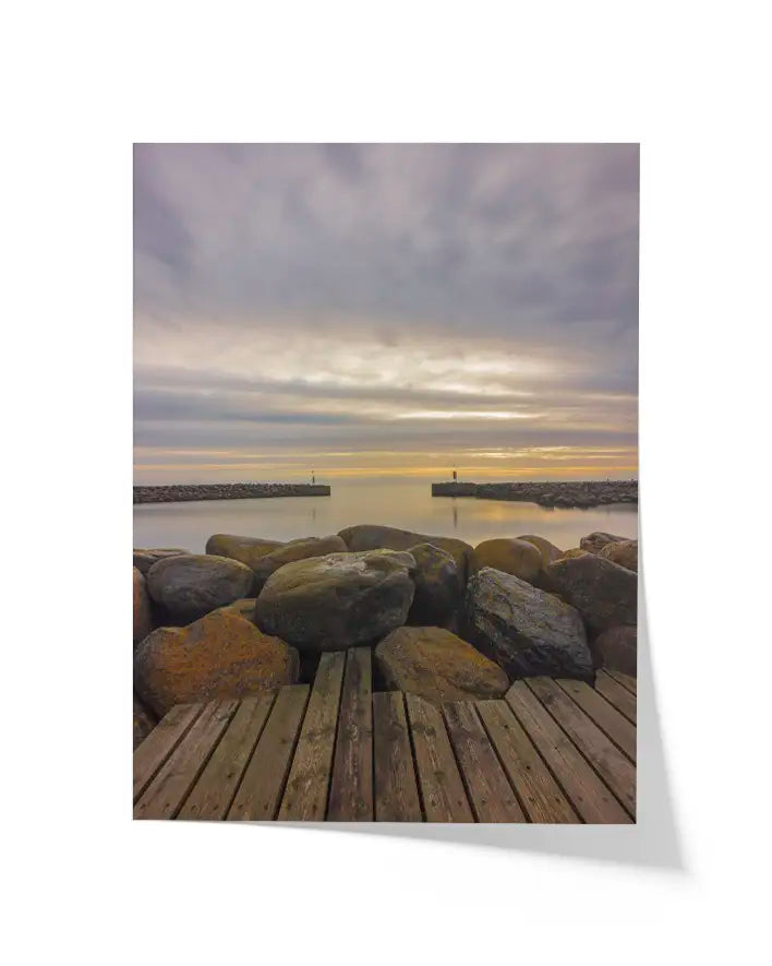 Morgendämmerung am Hafen