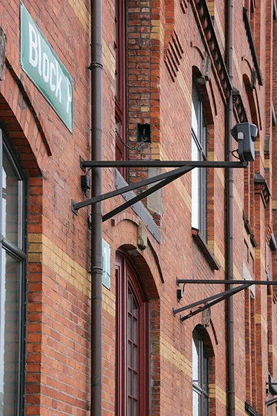 Rote Backstein-Fassaden prägen die berühmte Hamburger Speicherstadt. 