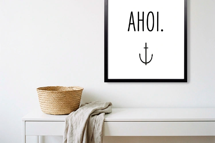 Inspiration Diele: Sprüche-Poster "AHOI" von Thomas Kaminsky