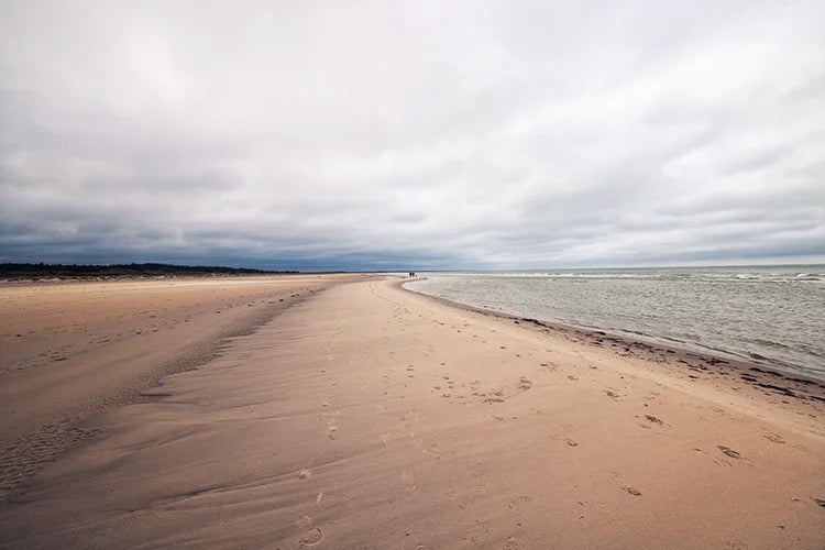 Der weite Strand von Tversted, Nordjütland, Dänemark.