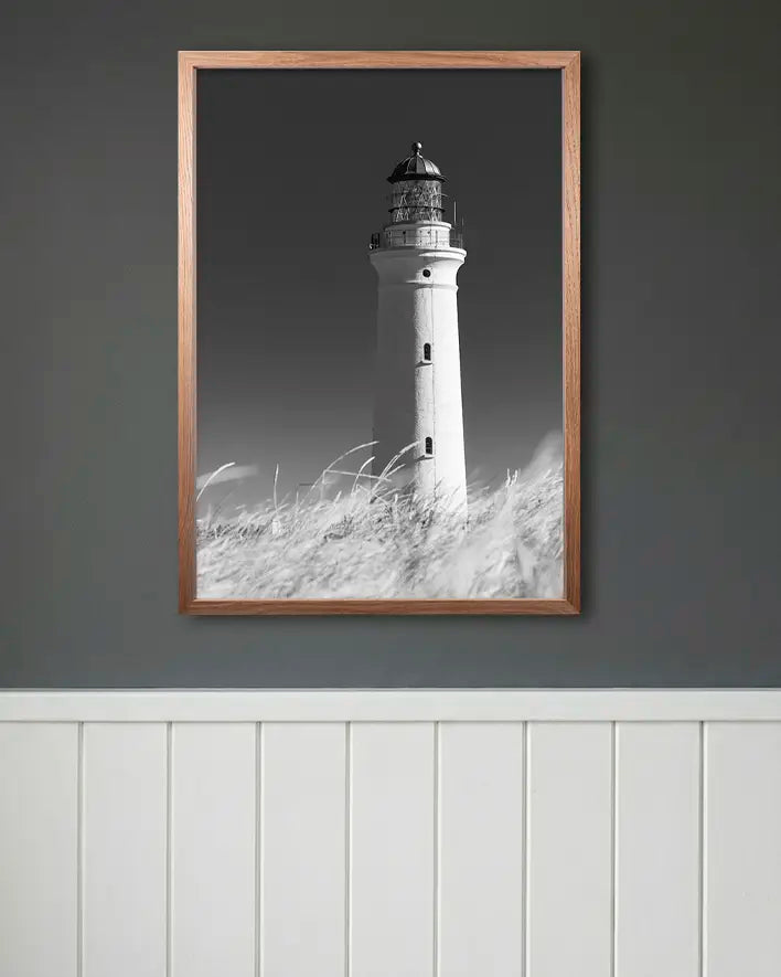 Leuchtturm in Schwarz-Weiß