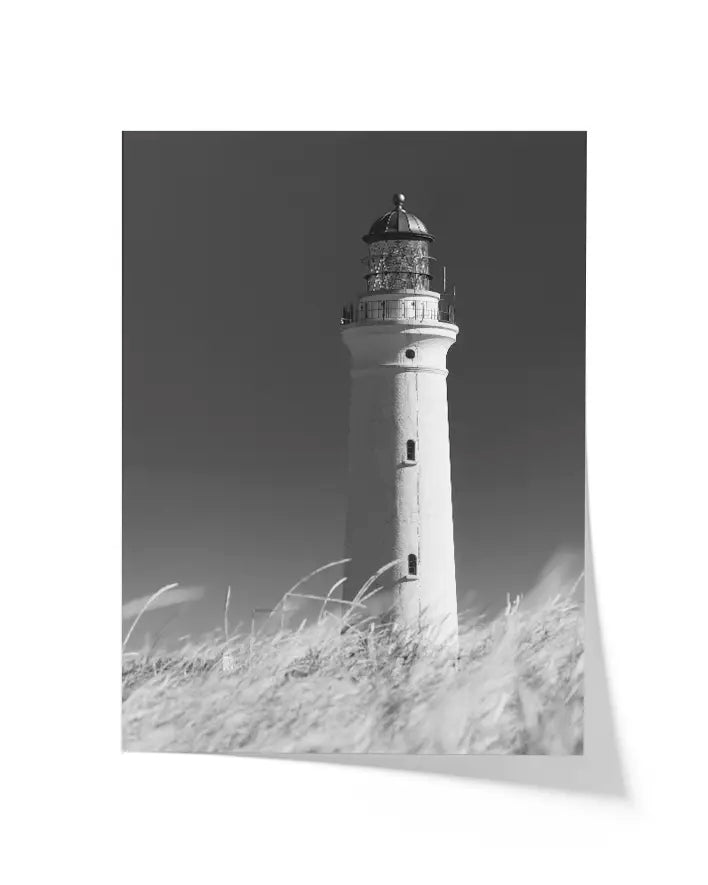 Leuchtturm in Schwarz-Weiß