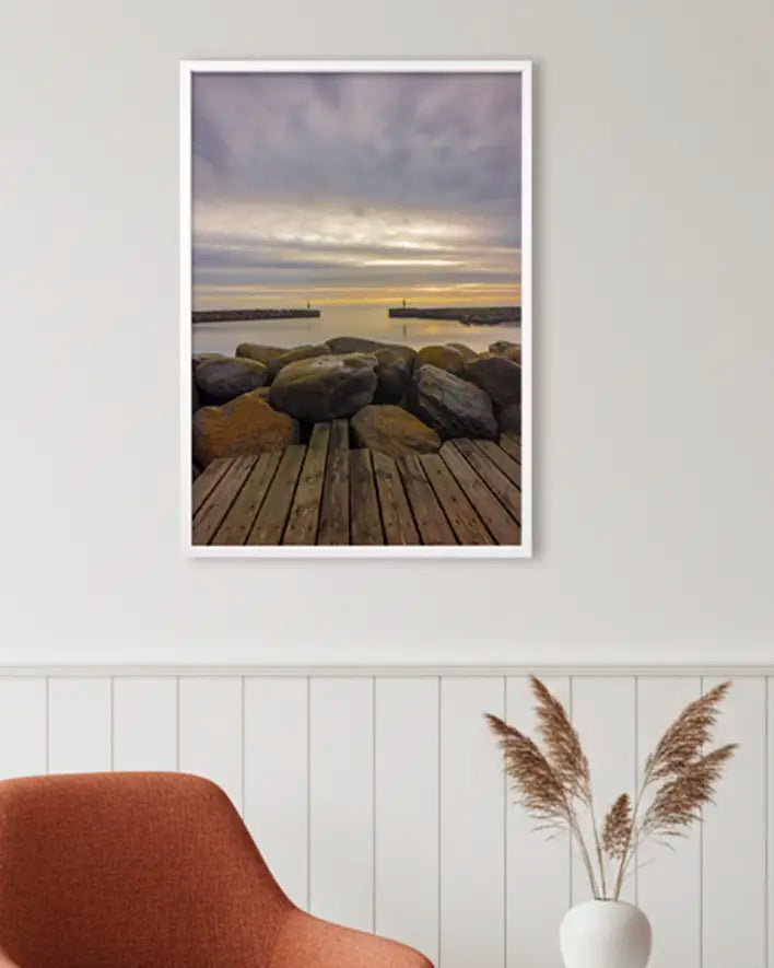 Morgendämmerung am Hafen