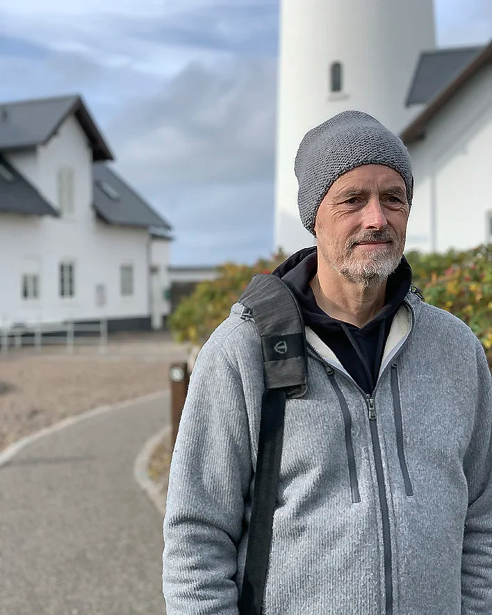 Fotograf Thomas Kaminsky von Nordhaen - am Leuchtturm in Hirtshals, Dänemark.
